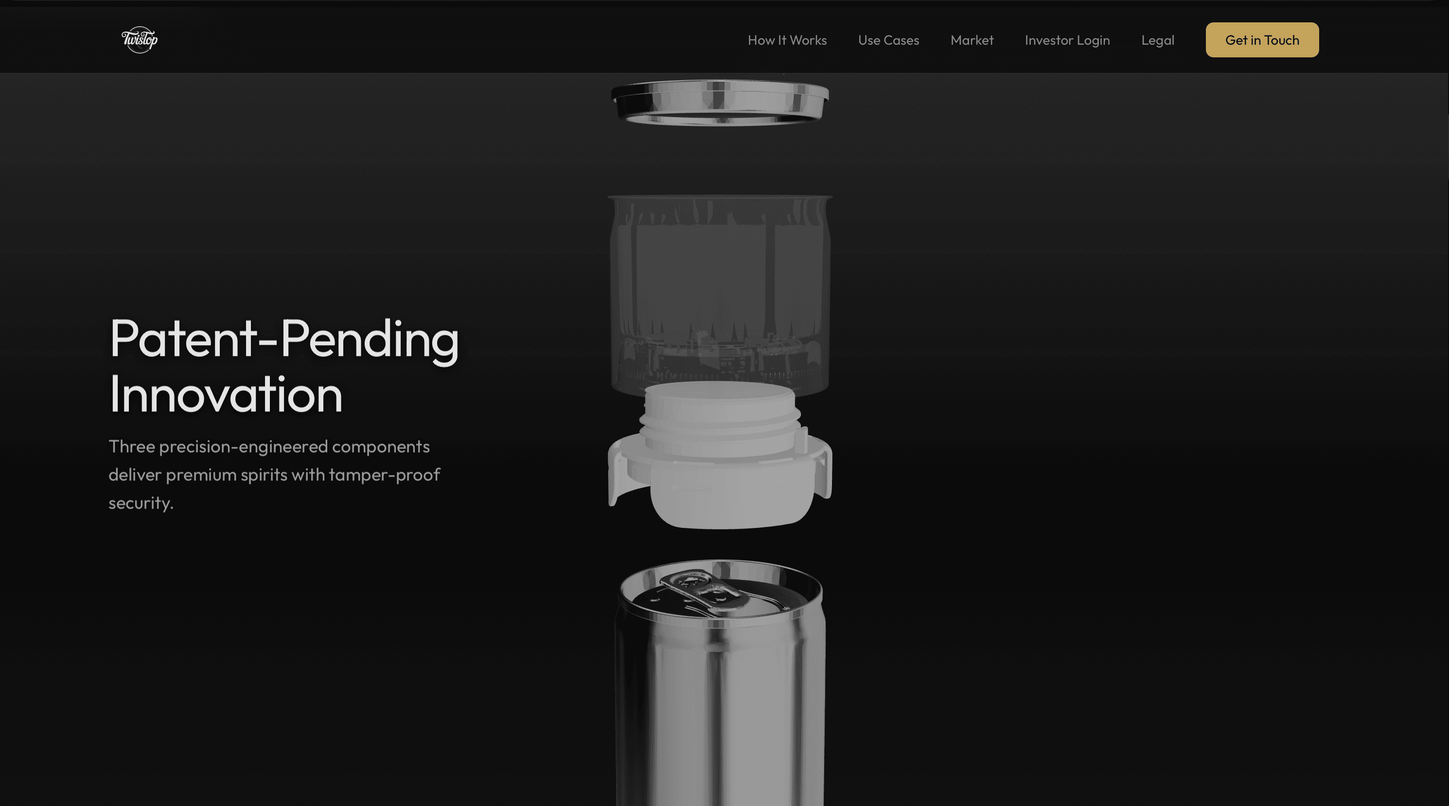 TwisTop website hero landing page experience