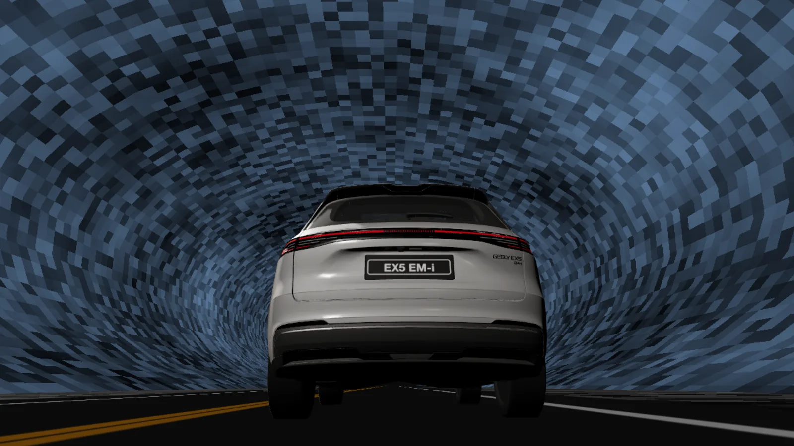 Tunnel — the draft 3D scene sent to the AI